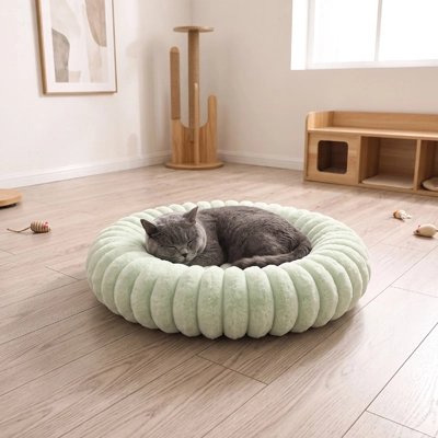 Coussin pour Chat vert structure auto-portante stable