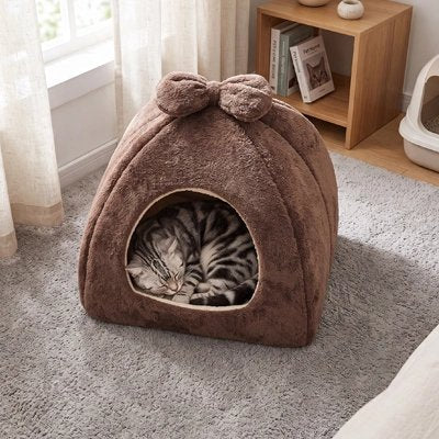 Niche pour Chat marron chat dort