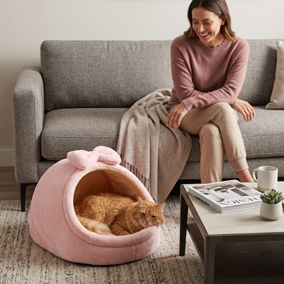 Niche pour Chat rose doux