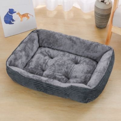 Panier chat gris facile a nettoyer