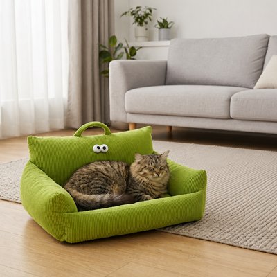 Panier Chat vert canapé miniature Poignée de transport