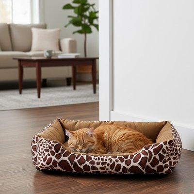 Panier pour Chat peau de giraffe déhoussable