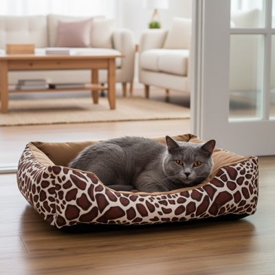 Panier pour Chat peau de giraffe entretien facile