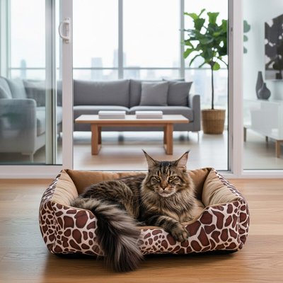 Panier pour Chat peau de giraffe