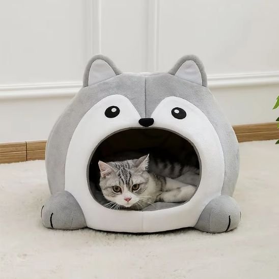 Panier pour chat style maison Structure autoportante