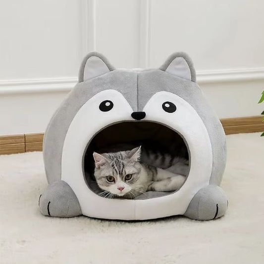 Panier pour chat style maison Structure autoportante